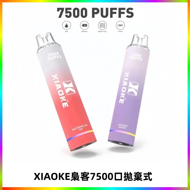 XIAOKE梟客7500Puffs跑馬燈拋棄式電子煙 可發光一次性
